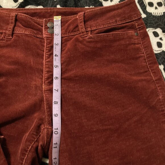 WIND RIVER Dark red straight leg corduroy pants ~ Whimsigoth MEDIUM LARGE 32W - Picture 8 of 10